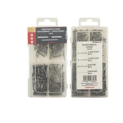 Assortimento chiodi testa bombata/fresata bombata/punte cornici 110 g