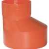 Aumento conico eccentrico in PVC arancione Ø 100 - 125 mm