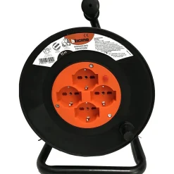 Avvolgicavo con spina Bticino 16A e 4 prese universali cavo 25 m
