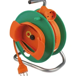 Avvolgicavo "mini" presa 16 A stand.tedesco (terra laterale) 15 m