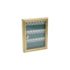 Bacheca portachiavi in alluminio 24 ganci 370x390x40 mm bronzo