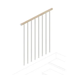 Balaustra a colonnine verticali chiara 100 cm