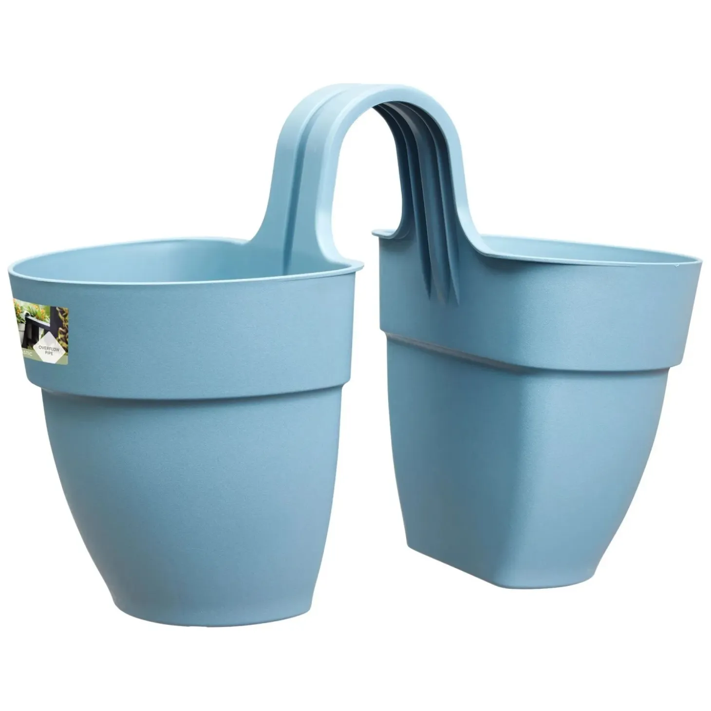 Balconiera Vibia Flower Twin blu in plastica Ø 38 cm