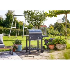 Barbecue a carbonella Jamestown Jaxon nero griglia 57x41.5cm
