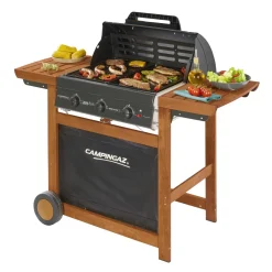 Barbecue a gas Adelaide 3 Woody L Dualgas 3 bruciatori nero