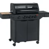Barbecue a gas Jamestown Knox II 4 bruciatori con fornello laterale nero
