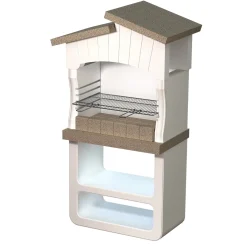 Barbecue in muratura Dony legna e carbonella 82x51,5 cm grezzo