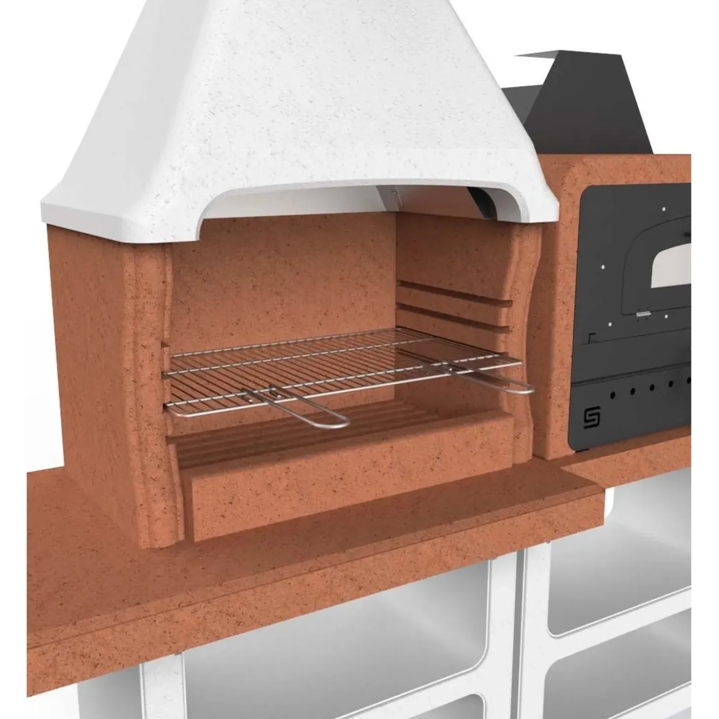 Barbecue in muratura Portofino con modulo forno 60x35 cm