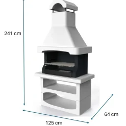 Barbecue in muratura Salamanca con parafiamma Inox e griglia 77x45 cm