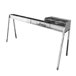 Barbecue per arrosticini e Grill Lisa Milano 80+40 acciaio inox