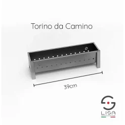 Barbecue per arrosticini Lisa Torino Camino L 39 cm