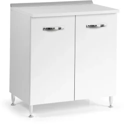 Base cucina 2 ante 80 cm bianco frassinato