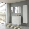 Base porta lavabo 3 cass. con appoggio a terra 84x50x85 cm bianco opaco