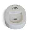 Base per fontane in cemento ovale grigia 42x27x6 cm grigio