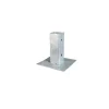Base per palo quadrata zincata da avvitare 71x71x150 mm