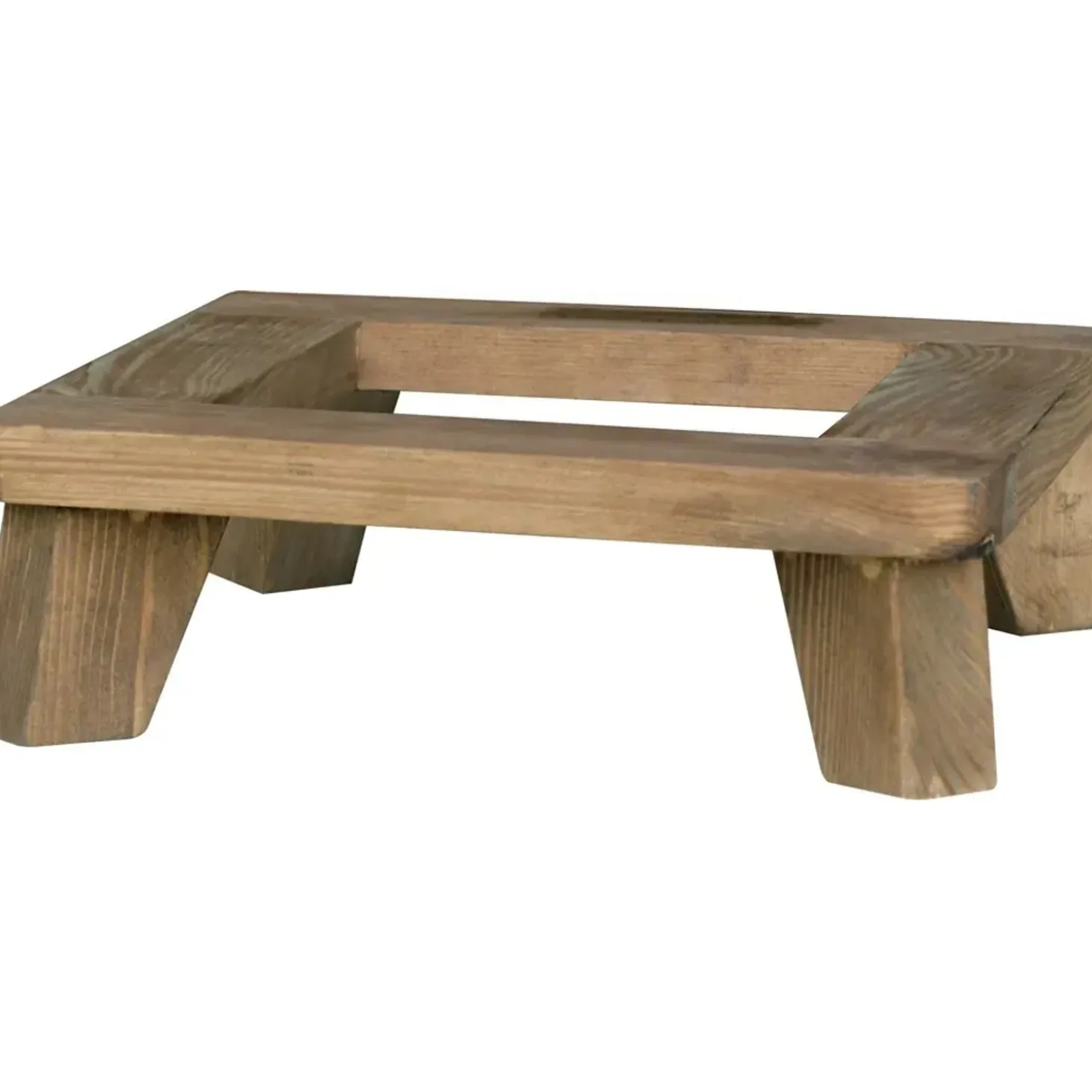 Base per vasi in fiberstone 36x36x8 cm marrone