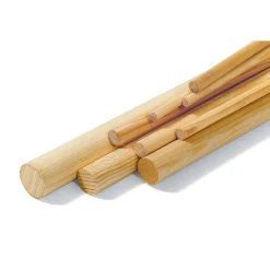 Bastoni tondi lisci in pino netto nodi Ø 8x2100 mm
