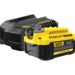 Batteria e Caricabatteria Stanley Fatmax V20 SFMCB14M1 18 V 4 Ah 2 pz