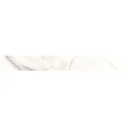 Battiscopa in gres porcellanato Iberis Crystal bianco 7,5x60 cm