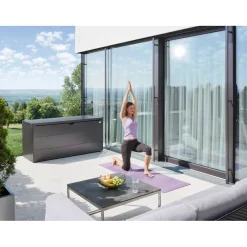 Baule da esterno Stylebox Biohort 170 Grigio scuro metallizzato 170x70x81 cm