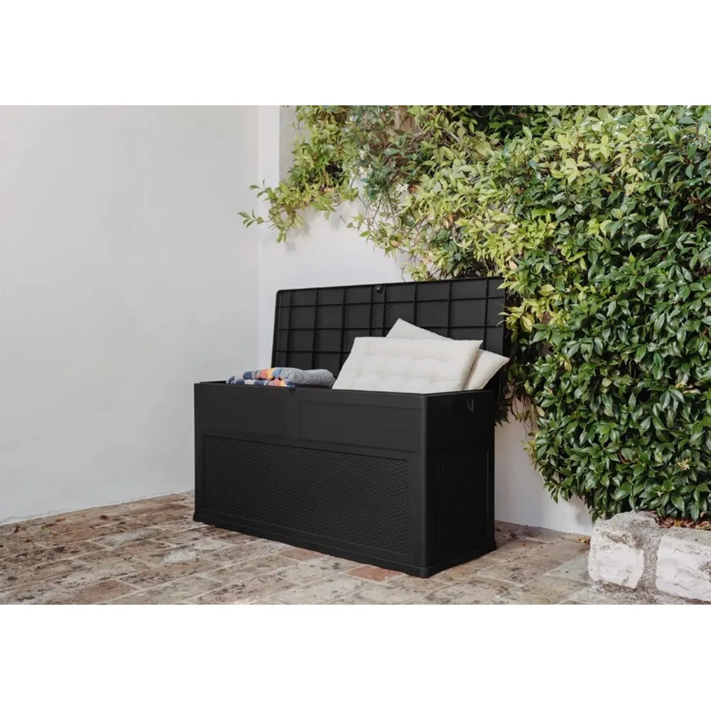 Baule da esterno Toscana 119x46x60 cm antracite