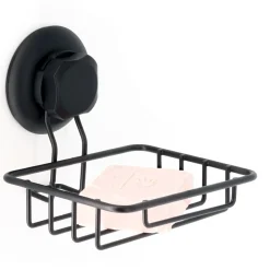 Bestlock cestello Portasapone bagno in metallo cromato nero