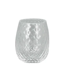 Bicchiere bagno in vetro Diamond trasparente
