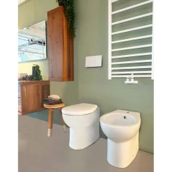Bidet filo muro 36x51x41 cm ceramica bianco