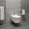 Bidet sospeso Arc in ceramica bianca lucida 54x35 cm