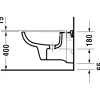 Bidet sospeso Duravit in ceramica bianco 54 cm