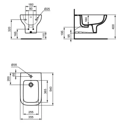Bidet sospeso Ideal Standard i.Life A