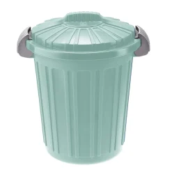 Bidone spazzatura con coperchio e maniglie Teo Tontarelli 23 l verde