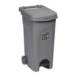 Bidone spazzatura con pedale Stefanplast Urban Eco System 80 l grigio