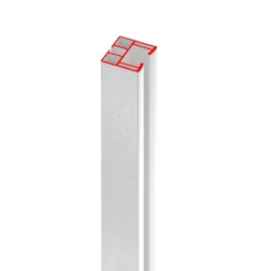 Binario di scorrimento per porta a soffietto in PVC bianco 180 cm