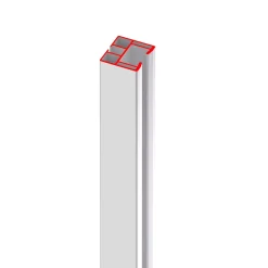 Binario di scorrimento superiore in PVC bianco pastello