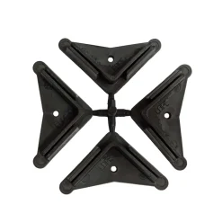 Blister da 4 piedini in plastica per montante 50x50 nero