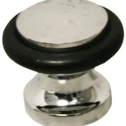 Blister 1 pz fermaporta in zama cromata ø 33 mm