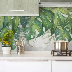 Bordo paraschizzi adesivo cucina stile Tropical 60x240 cm