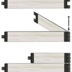 Bordura modulare in WPC, marrone, 0,6 x 0,6 m