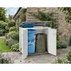 Box da giardino in PVC porta bidoni EVO 100 bianco/tortora 131x88x133 cm
