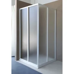 Box doccia angolo 4 ante scorrevole 78/89 cm bianco