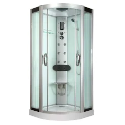Box doccia multifunzione Agatea 90x90 cm semicircolare con tetto