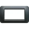 BTicino Livinglight placca 4 moduli acciaio scuro Smart Home