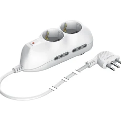 BTicino multipresa compatta 6 slot con interruttore bianca