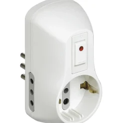 BTicino Safe adattatore 1 presa tedesca e 2 prese 10 A bianco