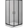 Cabina doccia Juraguá con piatto quadrato Caimito Idrostile 900x1850 mm nero