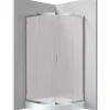 Cabina doccia Juraguá con piatto semicirc Caimito vetro op 900x160mm bianco