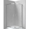 Cabina doccia Juraguá con piatto semicircol Caimito Idrostile 800x1850 mm cromo