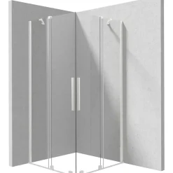 Cabina doccia quadrata Cabaiguán Idrostile 900x1950 mm bianco
