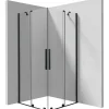 Cabina doccia quadrata Cabaiguán Idrostile 900x1950 mm nero